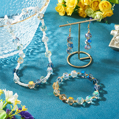 60Pcs 2 Colors Electroplate Glass Beads EGLA-TADJ0001-19D-1