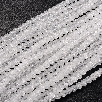 Synthetic Crackle Quartz Beads Strands GBA092-6MM-1