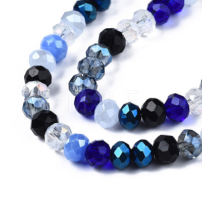 Electroplate Glass Beads Strands EGLA-N002-12B-1