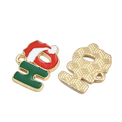 Christmas Themes Alloy Enamel Pendants ENAM-Z023-01G-01-1