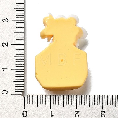 Electroplate Opaque Resin Cabochons LS-RESI-S10-03E-1