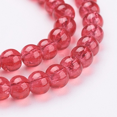 Spray Painted Crackle Glass Beads Strands CCG-Q001-4mm-13-1