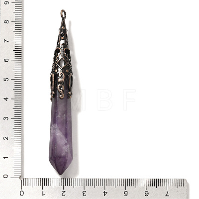 Natural Amethyst Pointed Big Pendants G-P560-02R-21-1