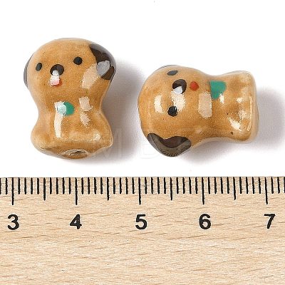 Hand-Painted Porcelain Beads PORC-R001-01C-1