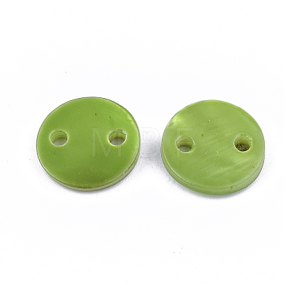 Spray Paint Freshwater Shell Links connectors X-SHEL-S276-27D-1