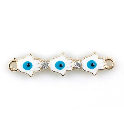Alloy Evil Eye Enamel Connector Charms X1-FIND-TAC0016-24A-1