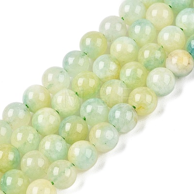 Dyed Natural White Jade Beads Strands G-T138-6mm-210-21-1