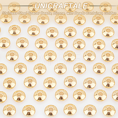 Unicraftale 304 Stainless Steel Spacer Beads STAS-UN0001-66G-1