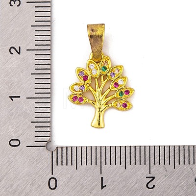 Brass Micro Pave Cubic Zirconia Pendants KK-E108-37G-01-1