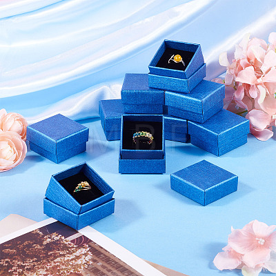 12Pcs Paper Packing Ring Boxes CON-TA0001-42C-1