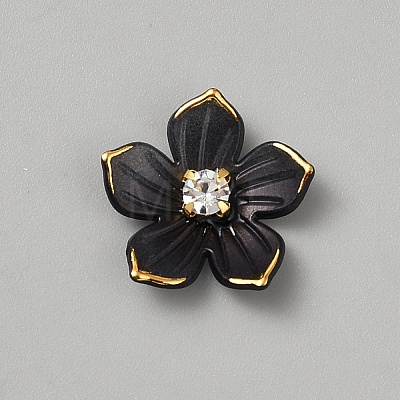 Transparent Resin Sakura Flower Bead Caps RESI-TAC0012-20B-1