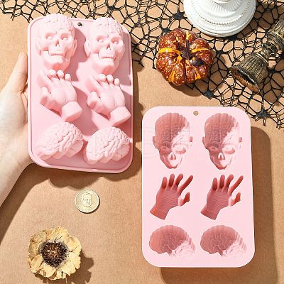 Skull Hand Brain Shaped Silicone Molds ST-CJ0043-058-1