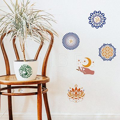 12Pcs 12 Styles PET Hollow Out Drawing Painting Stencils Sets DIY-WH0383-0060-1