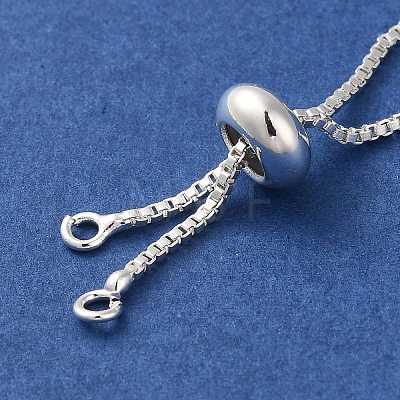 Rack Plating Adjustable Brass Box Chain Slider Bracelet Making KK-M285-03S-1