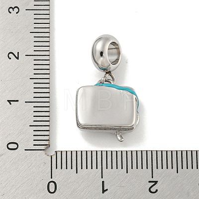 304 Stainless Steel European Dangle Charms STAS-U005-40P-1