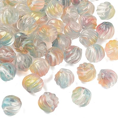 Two-tone Transparent Glass Beads GLAA-H041-02-1