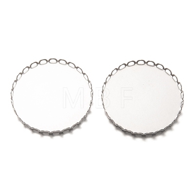 304 Stainless Steel Cabochon Settings STAS-H136-13A-P-1