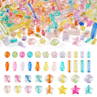  200Pcs 10 Styles Transparent Acrylic Beads TACR-TA0001-28-1