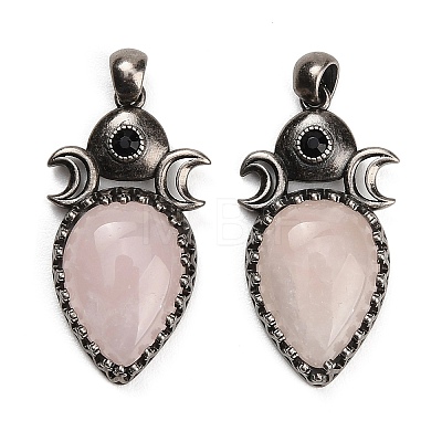 Natural Rose Quartz Pendants GG-CBACC2B-05AS-04-1