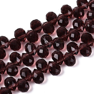 Transparent Glass Beads Strands GLAA-Q116-01A-B18-1