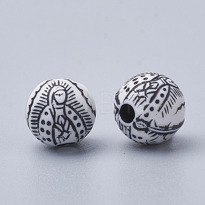 Craft Style Acrylic Beads X-MACR-Q226-05B-8mm-1