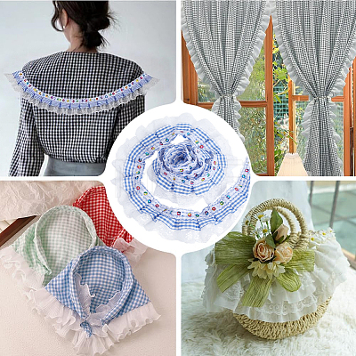 5Yards Polyester Lace Ribbon OCOR-GF0006-20A-1