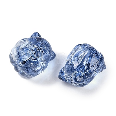 Transparent Spray Paint Glass Beads GLAA-H035-01J-1