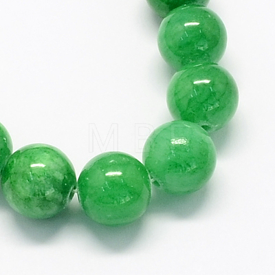 Natural Dyed Yellow Jade Gemstone Bead Strands G-R271-8mm-YXS19-1