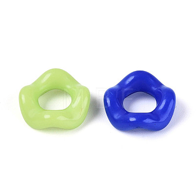 Opaque Acrylic European Beads OACR-Q197-07-1