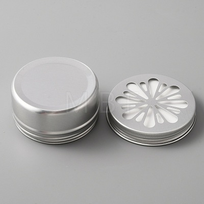 Aluminium Shallow Round Candle Tins AJEW-WH0312-59B-1