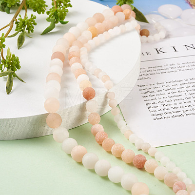 3 Strands 3 Style Natural Pink Aventurine Beads Strands G-YS0001-13-1