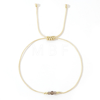 Simple Casual Brass & Natural Gemstone Beads Braided Bracelets LM1536-4-1