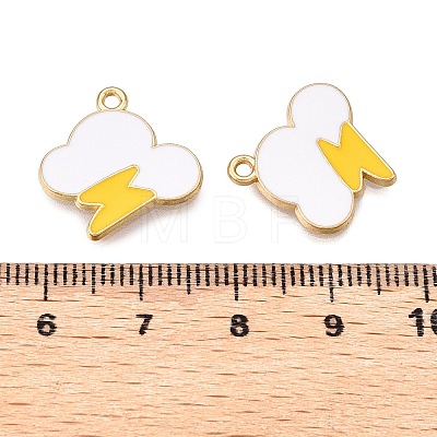 Rack Plating Alloy Enamel Pendants ENAM-T020-22-RS-1