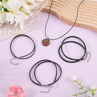 10Pcs 4 Styles Round Leather Cord Necklaces Making MAK-CL0001-06A-1