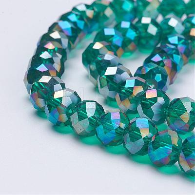 Electroplate Glass Beads GR8MM-AB-1