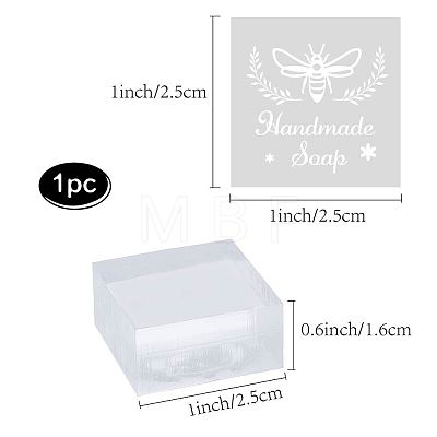 Clear Acrylic Soap Stamps DIY-WH0441-003-1