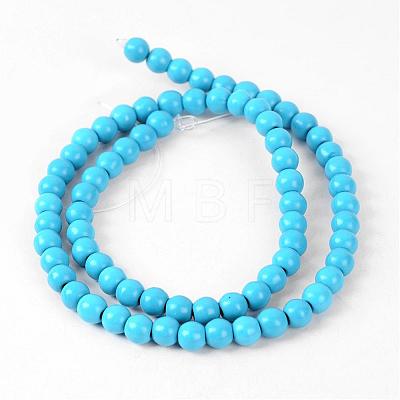 Synthetic Turquoise Beads Strands TURQ-G106-6mm-02F-1