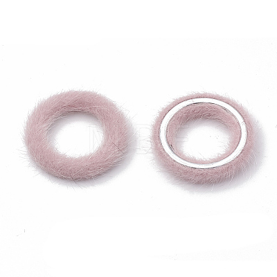Faux Mink Fur Covered Linking Rings X-WOVE-N009-07I-1