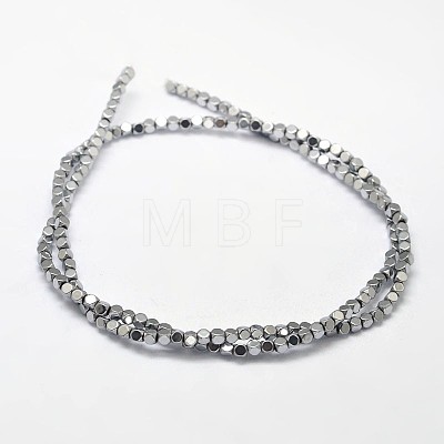 Electroplate Non-magnetic Synthetic Hematite Beads Strands X-G-I175-09B-1