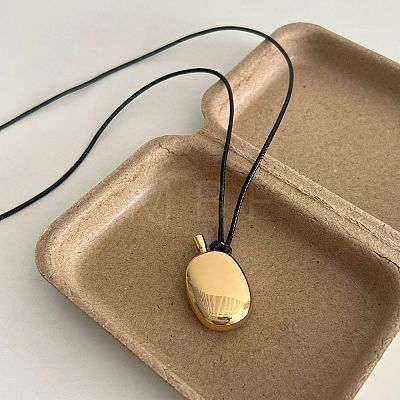 Alloy Wine Pot Shaped Pendant Black Waxed Cord Adjustable Long Necklaces for Women WGDA634-01-1