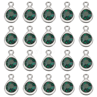 20Pcs Faceted Glass Charms RGLA-TADJ0001-01H-1