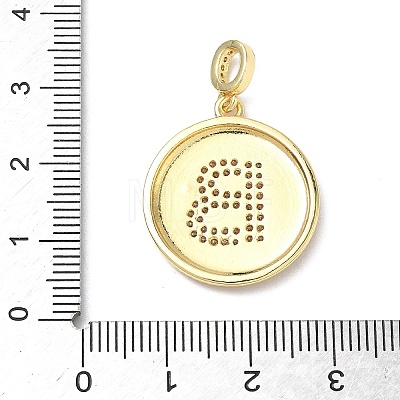 Brass Micro Pave Clear Cubic Zirconia Pendants KK-L253-17G-B-1