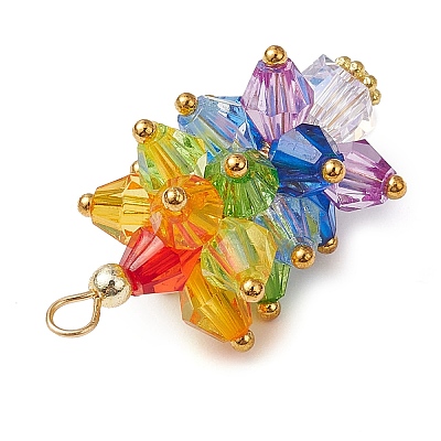 Glass Beads Pendants PALLOY-JF03014-1