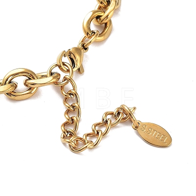 Ion Plating(IP) 304 Stainless Steel Rolo Chain Necklace X-NJEW-D045-01G-1