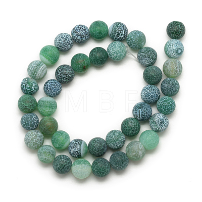 Natural Weathered Agate Bead Strands X-G-S237-8mm-06-1