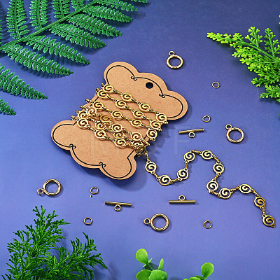 DIY Chain Necklace/Bracelets Kits DIY-TA0015-95G-1