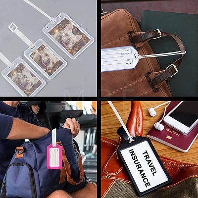 100Pcs 2 Style Plastic Luggage Tag Strings & Secure Straps DIY-CA0004-94-1