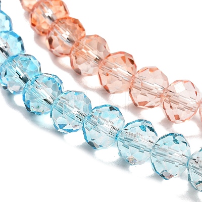 Transparent Painted Glass Beads Strands DGLA-A034-T8mm-A19-1