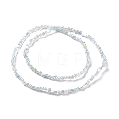 Transparent Electroplate Glass Beads Strands GLAA-E036-06A-1