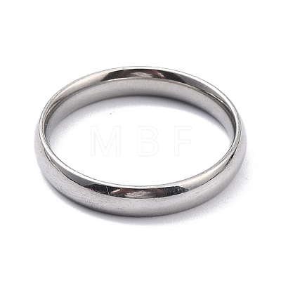 Ion Plating(IP) 304 Stainless Steel Simple Plain Band Finger Ring for Women RJEW-B036-01-1